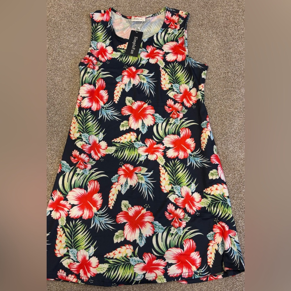SimpleFun - Floral Sleeveless Dress